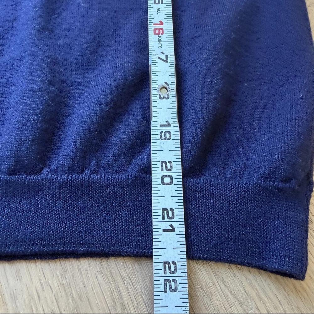Sézane Jacob Jumper Women Sweater S Navy Blue Merino Wool Quiet Luxury - Picture 6 of 9